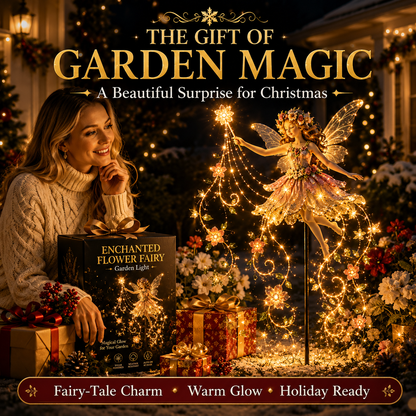 Enchanted Flower Fairy Solar Garden Light – Magical Glowing Outdoor Christmas Yard Decor
